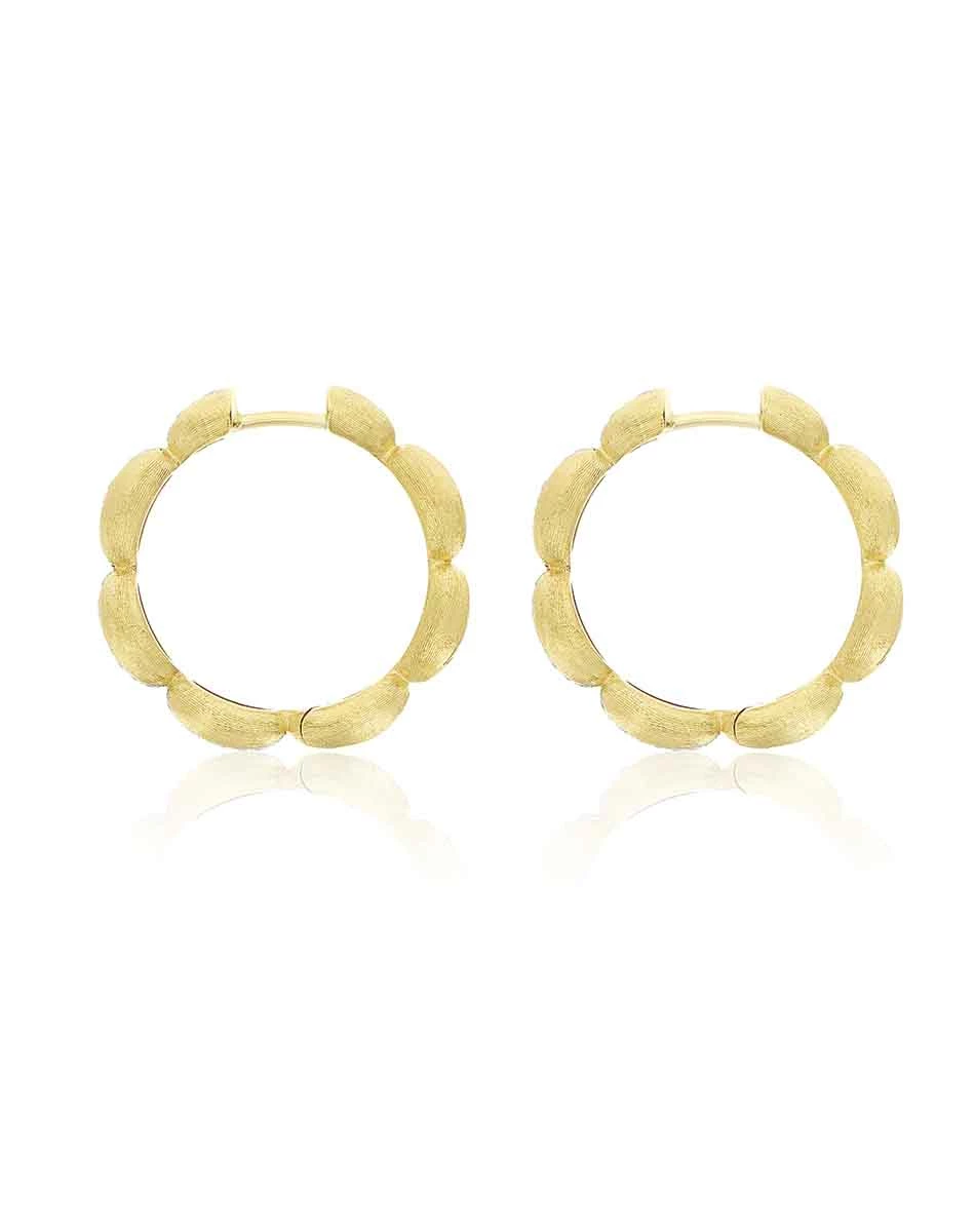 "Diva" Gold And Diamonds Hoop Earrings (large) 6 "Diva" Gold And Diamonds Hoop Earrings (large) - Image 4