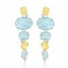 "ipanema" Gold And Aquamarine Drop Earrings -Nanis Sales OS8 577