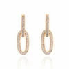 SUNSET "Libera Soul" Rose Gold And Diamonds Drop Earrings