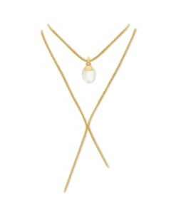 "White Desert" Gold, Diamonds And Moonstone Pendant (LARGE) -Nanis Sales PS1 603 anellino