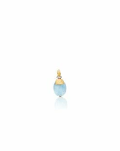 "Azure" Gold, Diamonds And Milky Aquamarine Pendant (SMALL) -Nanis Sales PS12 603 S