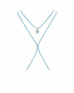 "Azure" Gold, Diamonds And Milky Aquamarine Pendant (SMALL) -Nanis Sales PS12 603 anellino