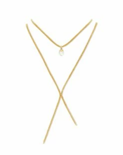 "White Desert" Gold, Diamonds And Moonstone Pendant (SMALL) -Nanis Sales PS14 603 anellino