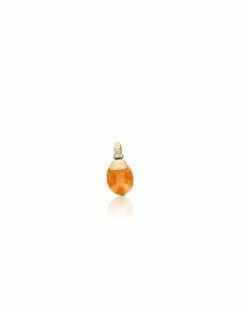 "Petra" Gold, Diamonds And Orange Aventurine Pendant (SMALL) 10 "Petra" Gold, Diamonds And Orange Aventurine Pendant (SMALL) -Nanis Sales PS18 603 S
