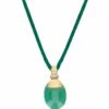 "Amazonia" Gold, Diamonds And Green Aventurine Pendant (LARGE)