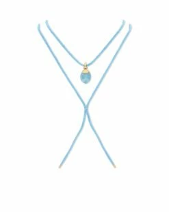 "Azure" Gold, Diamonds And Milky Aquamarine Pendant (LARGE) -Nanis Sales PS5 603 anellino