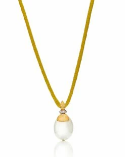 "White Desert" Gold, Diamonds And Moonstone Pendant (MEDIUM)