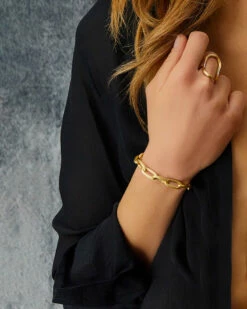 Libera Gold Chain Bracelet With Diamonds -Nanis Sales 1565
