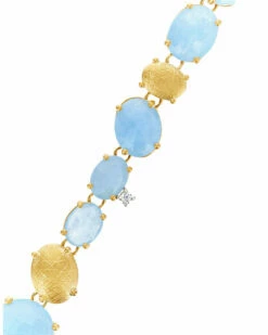 "Ipanema" Gold, Aquamarine And Diamonds Marine Bracelet -Nanis Sales 273