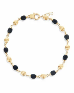 "Mystery Black" Gold And Black Onyx Casual Bracelet