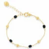 "Mystery Black" Gold And Black Onyx Thin Bracelet -Nanis Sales 594