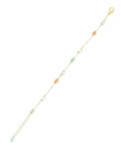 "Rainbow" Gold And Natural Stones Bracelet -Nanis Sales BN1 603 2