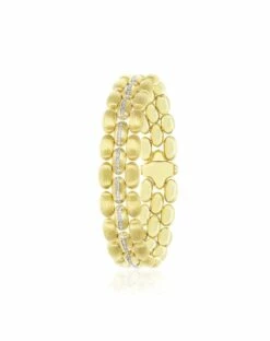 "Diva" Gold And Diamonds Statement Bracelet