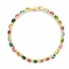 "Tourmalines" Gold, Diamonds And Tourmaline Colorful Tennis Bracelet -Nanis Sales BS2 598 ST F1
