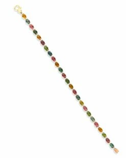 "Tourmalines" Gold, Diamonds And Tourmaline Colorful Tennis Bracelet -Nanis Sales BS2 598 ST F2