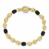 "IVY" Gold Bracelet With Black Onyx Boules And Diamonds -Nanis Sales BS3 599 ST F2