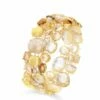 "Ipanema" Yellow Rutilated Quartz, Diamonds And Gold Cuff Bracelet -Nanis Sales BS6 515 ST 2